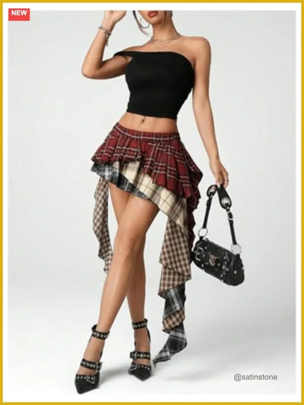 N/A plaid mini